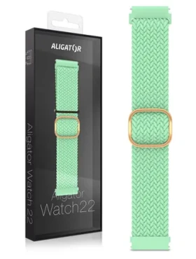 Aligator Remienok textilný 22mm / tyrkysový (22AW0025)