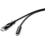 Renkforce USB-C® / HDMI káblový adaptér USB-C ® zástrčka, Zástrčka HDMI-A 10.00 m čierna RF-4532668 Kábel pre displeje USB-C®; RF-4532668