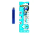 MITAMA Náhradné náplne+guma pre pero GOODY modré/0.7mm (3ks) (MT28088)