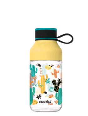 Quokka Ice Kids with strap 430ml Cactus / Fľaša na vodu / pútko / tritan (8412497401574)