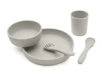 KikkaBoo Jedálenská súprava 5-dielna Platinum Silicone Sand / od 6 mesiacov (31302050002KB)