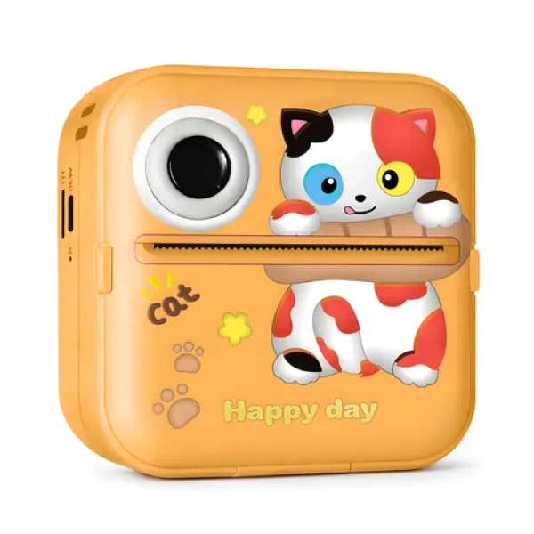 Wozinsky WDT-05 detská tlačiareň s fotoaparátom oranžová / Detská tlačiareň / Termotlač / Fotoaparát