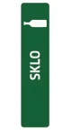 Alda Samolepka pre odpadkový kôš Titan sklo zelená / Samolepka / 17 x 95 cm