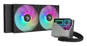DEEPCOOL LT240 ARGB čierna / Vodné chladenie CPU / AIO / 240 mm / LGA1700 / AM4 / AM5 (R-LT240-BKAMNC-G-1)
