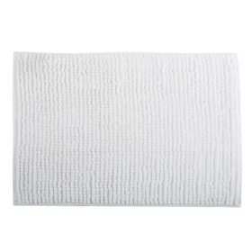 MSV Kúpeľňová predložka CHENILLE biela / mikrovlákno / protišmyková / 40 x 60 cm