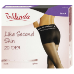 Pančuchové nohavice pre pocit druhej kože LIKE SECOND SKIN 20 DEN - BELLINDA - čierna S