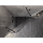 MEXEN/S - Lunar sprchovací kút päťboký krídlový ľavá 80 x 80, transparent, čierna 831-080L-080P-70-00-L