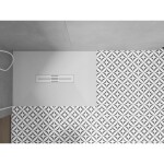 MEXEN/S - Toro obdĺžniková sprchová vanička SMC 140 x 70, biela, mriežka biela 43107014-W