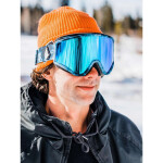 Dámske/pánske snowboardové okuliare Volcom YAE LAGOON TIE DYE/BLUE CHROME s UV ochranou v modrej farbe (VG0722110) Jedna velikost