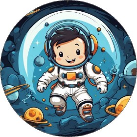 Jedlý papier malý astronaut a planéty 19,5 cm - Pictu Hap - Pictu Hap