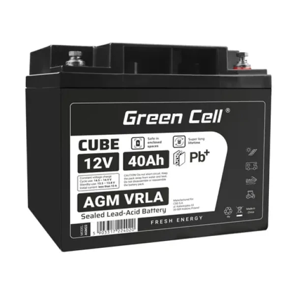Green Cell AGM batéria 12V 40Ah (AGM22)