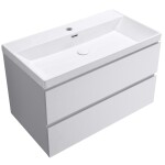 CERANO - Kúpeľňová skrinka Carole - keramické umývadlo Viano - biela matná - 81,2x62,6x46,5 CER-031136