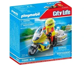 Playmobil City Life 71205 Záchranársky motocykel s blikajúcim svetlom