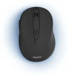 HAMA MW-400 V2 čierna / Ergonomická bezdrôtová myš / 6 tlačidiel / 2.4 GHz / 1600 DPI
