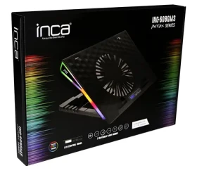 INCA INC-608GMS čierna / Chladiaci podstavec pre notebook / 1x ventilátor 185mm / RGB podsvietenie / 800RPM / 2x USB (INC-608GMS)