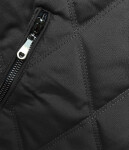 Čierna prešívaná bunda ozdobnými sťahovacími lemami (16M9085-392) odcienie czerni