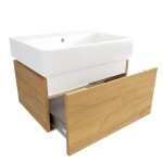 Kúpeľňová skrinka s umývadlom SAT Feel 60x30x46 cm medový dub mat SATFEEL60DMU2 SATFEEL60DMU2
