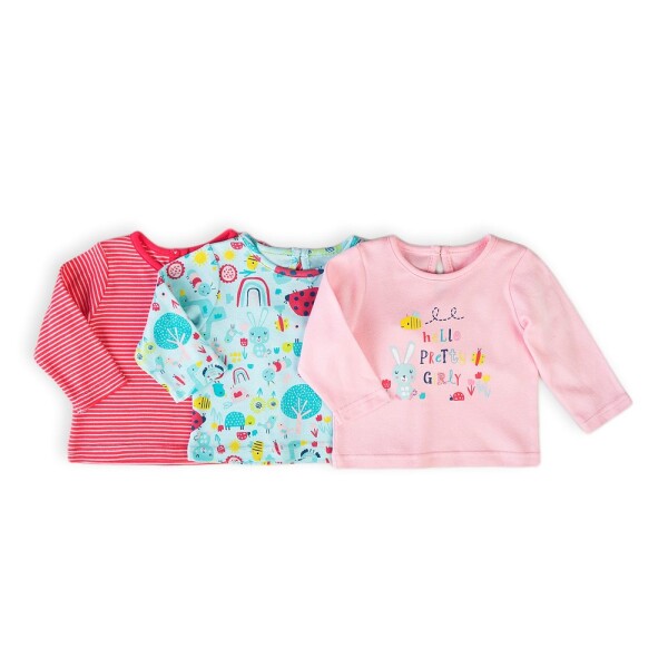 Tričko dojčenské s dlhým rukávom 3pack, Minoti, Ladybug 4, dievča - 74/80 | 9-12m