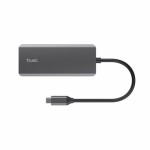 Trust Dalyx 6v1 USB-C strieborná / USB hub / 2x USB-A 3.2 / 2x USB-C 3.2 / HDMI 2.0 / RJ-45 (24968)