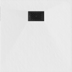 MEXEN/S - Hugo sprchová vanička SMC 80 x 80, biela, krytka čierna 42108080-B