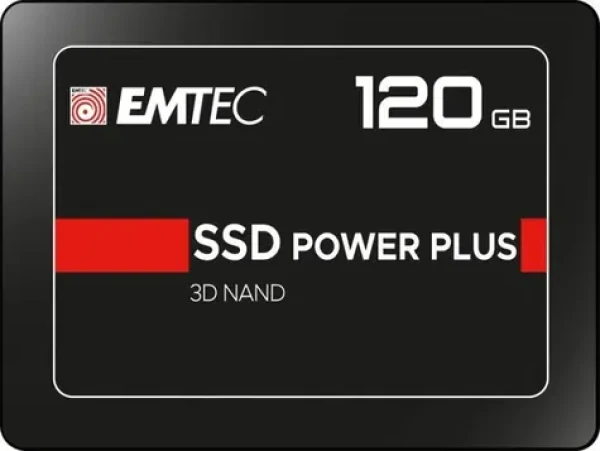 EMTEC Power Plus X150 120GB / 2.5 / SATA III / 3D TLC / R: 520MBps / W: 500MBps / IOPS: 70Kamp;80K / MTBF 2mh / 3y (ECSSD120GX150)