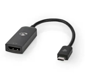 Nedis USB-C - DisplayPort čierna / Adaptér / USB 3.2 Gen 1 / 8K 30Hz / 0,20 m (CCGB64353BK02)