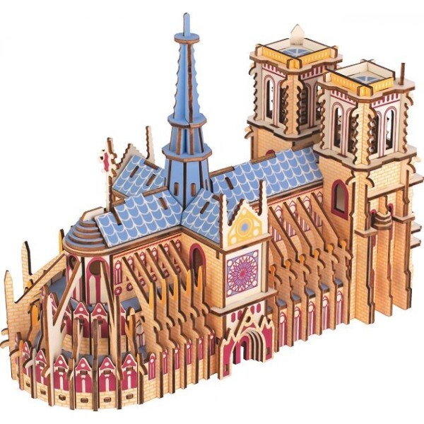 Woodcraft Drevené 3D puzzle Katedrála Notre-Dame