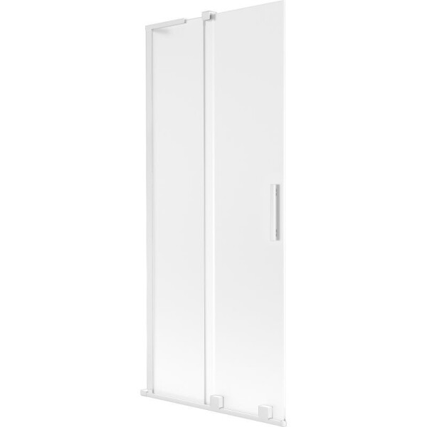 MEXEN/S - Velar L dvojkrídlová posuvná vaňová zástena 80 x 150, dekor, biela 896-080-003-31-20