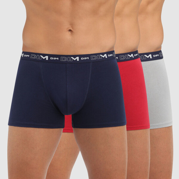 Pánske boxerky ks DIM COTTON STRETCH BOXER 3x DIM tmavo modrá