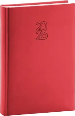 NOTIQUE Denný diár Aprint 2026 červený / 15 x 21 cm (PGD-DA5AP-6140)