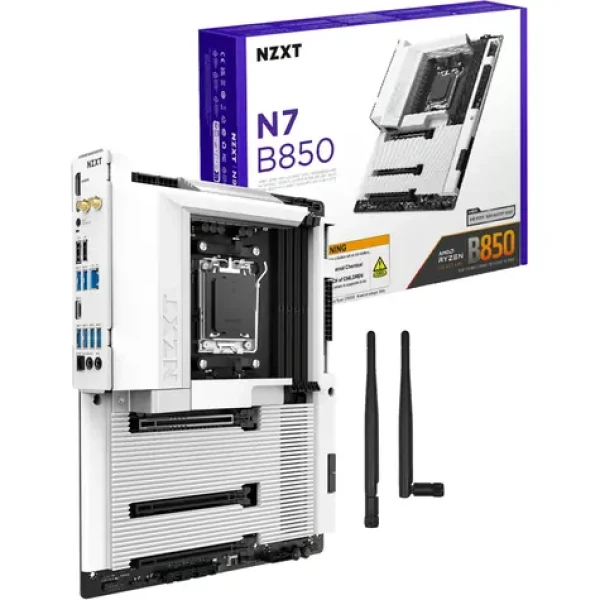 NZXT N7 B850 biela / B850 / 4X DDR5 / 1x 2.5 GLAN / Wi-Fi 6E / ATX (N7-B85XT-W1)