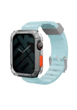 SKINARMA SHOKKU silikónový remienok pre Apple Watch 45/44/42 mm svetlo modrá (8886461243406)