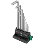 Wera 950/9 Hex- PLUS 8 / sada uhlových kľúčov / metrická / chrómovaný držiak / 10 dielny (05022102001)