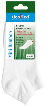 Dámske ponožky MINI BAMBOO NON-SLIP - DeoMed 35-38 bílá