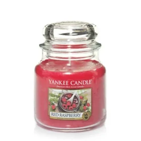 Yankee Candle Red Raspberry stredný pohár 411g / doba horenia až: 75 h (886860172497)