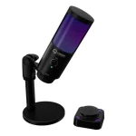 LORGAR SMP40 čierna / Stolný mikrofón / USB-C / RGB (LRG-SMP40-BK)