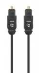 Manhattan Toslink čierna / Optický audio kábel / M/M / 1 m / pozlátené konektory (356060)