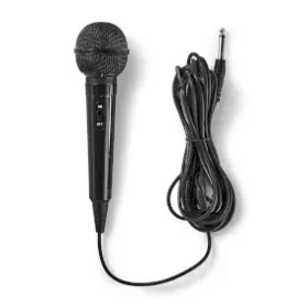 Nedis Káblový mikrofón čierna / Kardioid / Pevný kábel / 5.00 m / 80 Hz - 12 kHz / 600 Ohm / -75 dB / Vypínač (MPWD01BK)