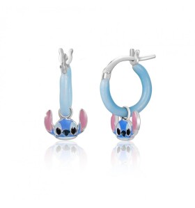 Disney Strieborné kruhy s príveskami 2v1 Stitch Mini ES00100SL.CS