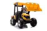 Mamido Mamido Dětský elektrický traktor TITAN 24V 400W s přívěsem a lžíci žlutý