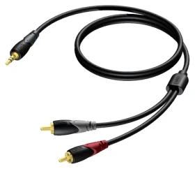 Procab CLA711/5 Jack 3,5mm(M) - 2x RCA(M) / Audio kábel / Stereo / 5 m (1KPCL049)