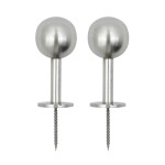 House Doctor Kovový vešiak Ball Silver Finish – set 2 Ks