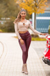 Sexi kožené nohavice 2348 - Koucla 44 Zelená