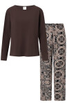 Dámské pyžamo Boho hnědé - Momenti Per Me M