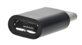 Aligator Adaptér microUSB - USB-C čierny pre nabíjačky a dátové káble (SMA0460)