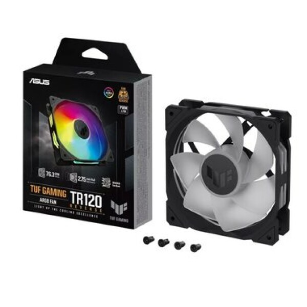 Asus TUF GAMING TR120 ARGB Reverse čierna / 120mm / Hydraulic bearing / 2000 RPM / 76.3 CFM / 29 dB (90DA00D0-B09000)