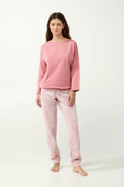 Vamp - Ružové pyžamo s leopardím vzorom 21393 - Vamp rose elegance 3XL
