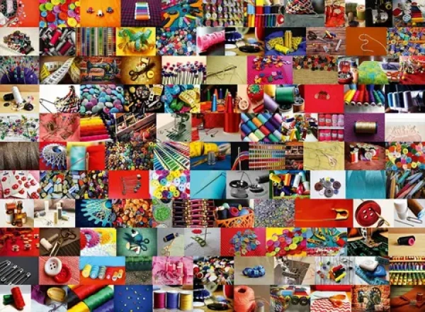 GRAFIKA Puzzle Koláž: Šitie