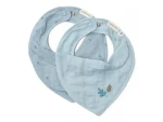 Little Dutch Podbradník bandana 2 ks Pure Denim Blue (TE50145042LD)