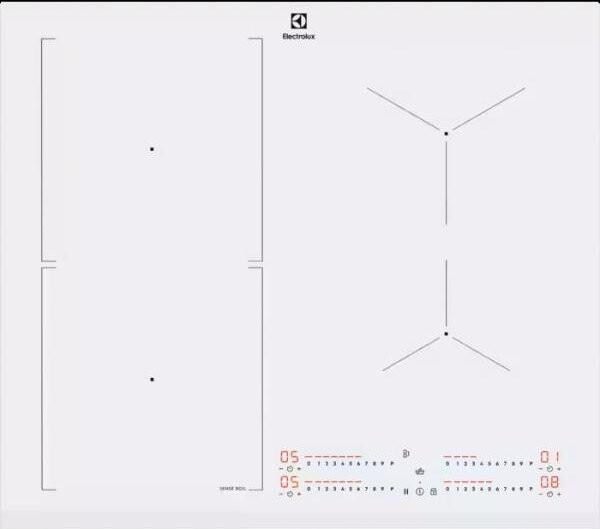 Electrolux 60cm pločio baltos spalvos indukcinė kaitlentė Electrolux CIS62450FW